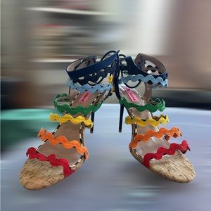 Betsy Johnson, multi strapped heeled Sandal,
